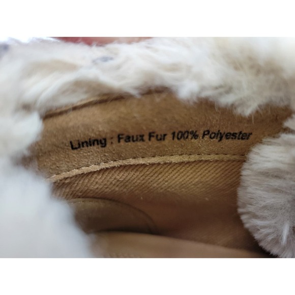 Hush Puppies Bailey Faux Fur Chukka Ankle Boot Bootie Tan Camel 7.5 - Picture 10 of 10